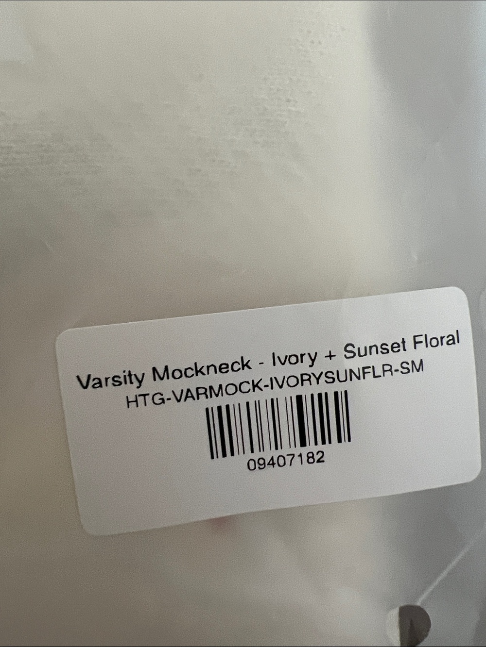 PARKE Ivory Floral Varsity Heritage Mockneck Size S/M Maggie & Emma NIB NWT - Picture 5 of 13